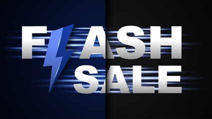 Flash sale banner background. vector illustration