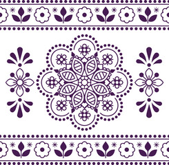 Beautiful flower art and mandala vector design