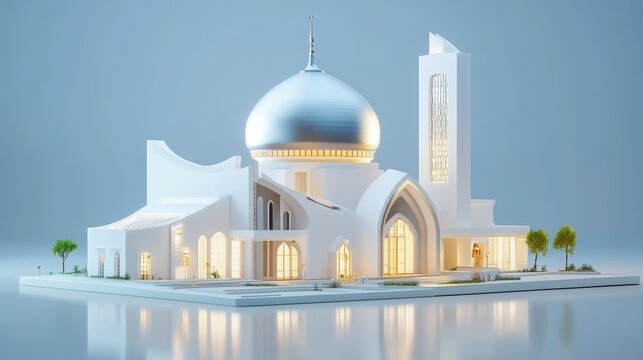 Islamic Mosque in Halima at Night