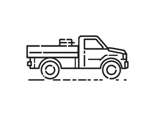 Pickup Truck vector line art