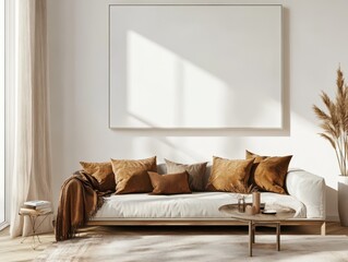 Interior design shows a modern living room area with decorative style