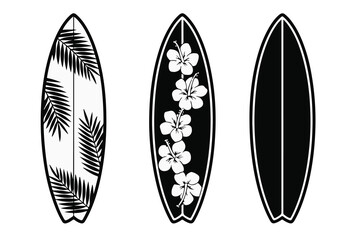 Stylish Surfboard Vector Set