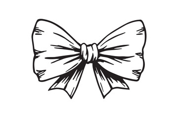 Velvet Bow Tie Formal line art 