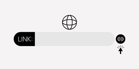 Website Link Bar for URL Input and Navigation Design