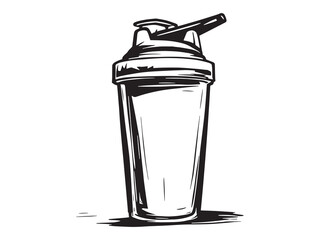 Protein Shaker vector line art