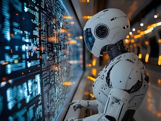 Fototapeta premium Futuristic Robot at Work