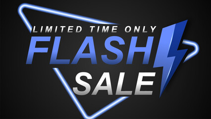 Flash sale banner background. vector illustration