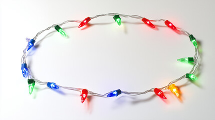 Colorful Christmas lights symbolize festive joy and warmth.