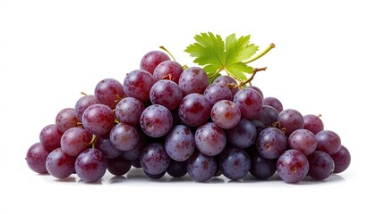 Fototapeta premium Fresh grapes isolated against a clear background