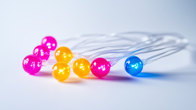 Colorful Christmas lights symbolize festive joy and warmth.