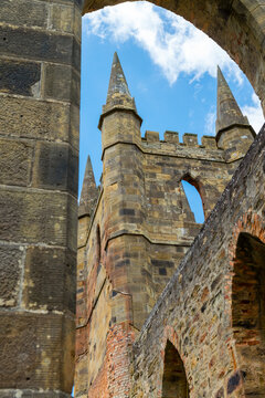 old church building in ruins