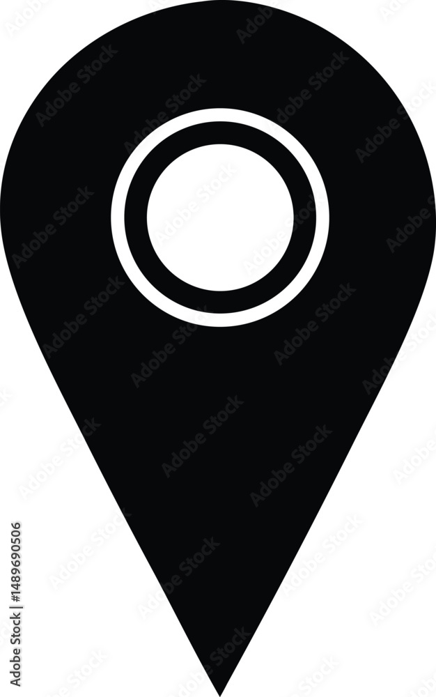 Poster this vector illustration set features map pointer icons, including a map pointer with a pin, as symb