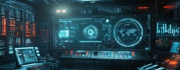 AI-Driven Data Processing in a Futuristic Cloud Computing Server - Data Visualization Concept