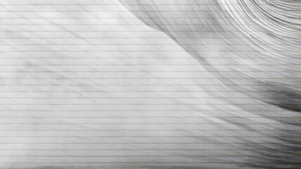 Fototapeta premium Abstract Texture of Evenly Spaced Lines on Paper with One Smudged or Curved Detail in Monochrome