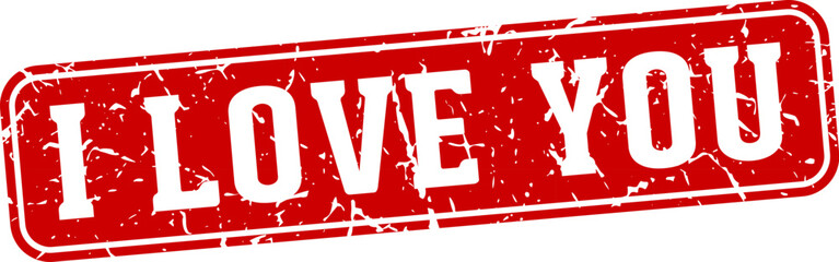 i love you rectangular sign. i love you stamp