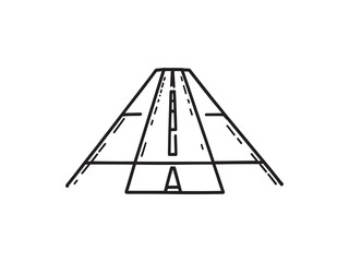 Runway vector line art