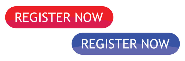 Register now black stroke button isolated on white background. Register Now web templates. Social Media banner. Vector  Illustration . EPS 20 . 