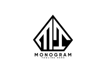 MI letter creative monogram vector logo design.