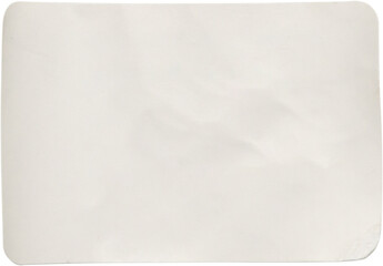Paper sticker label isolated on white background