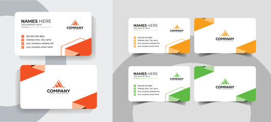 Modern and Minimalist Business Card Template Clean and Professional Layout. Creative business card template for personal and corporate identity.