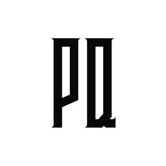 PQ monogram logo design letter text name symbol monochrome logotype alphabet character simple logo