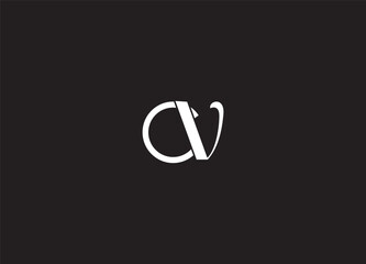 CV initial creative logo design and letter logo