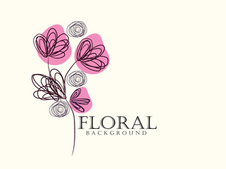 Elegant Pink and Purple Floral Background Illustration