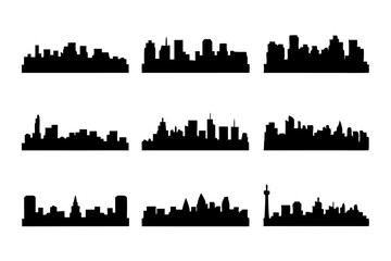 Fototapeta premium Cityscape silhouette vector illustration