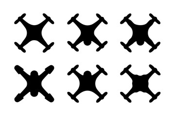 Drone silhouette vector illustration