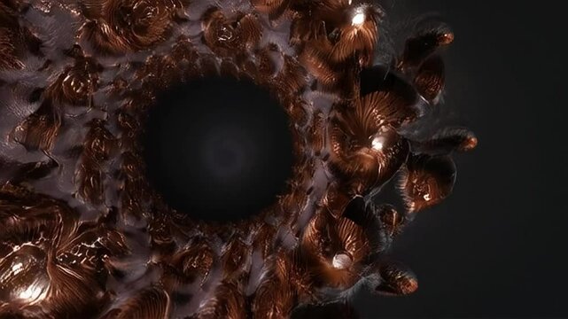 abstract fractal galaxy, glowing swirls in deep space, cosmic dust