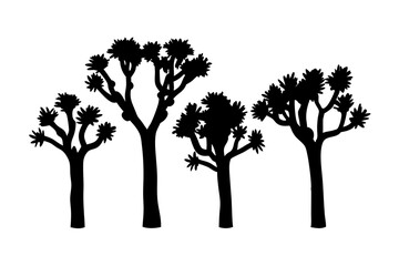 Obraz premium Joshua tree silhouette vector illustration