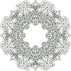 Beautiful flower art and mandala vector design