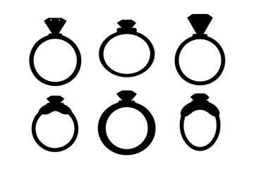 Ring silhouette vector illustration