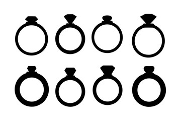 Ring silhouette vector illustration