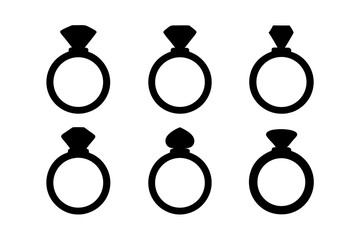 Ring silhouette vector illustration