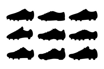Soccer shoe silhouette vector illustration