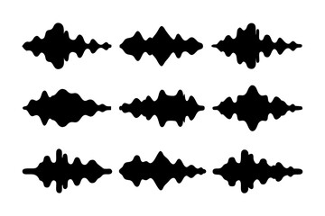 Sound wave silhouette vector illustration