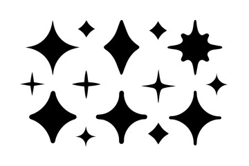 Sparkles silhouette vector illustration