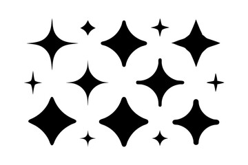 Sparkles silhouette vector illustration