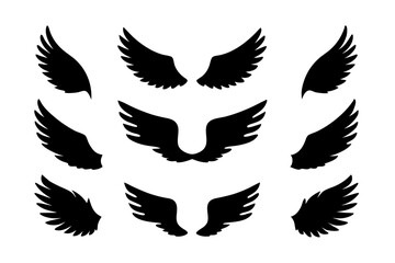 Wing silhouette vector illustration