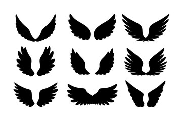 Wing silhouette vector illustration © Emon
