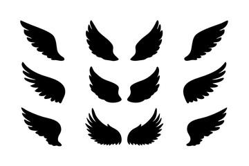 Wing silhouette vector illustration