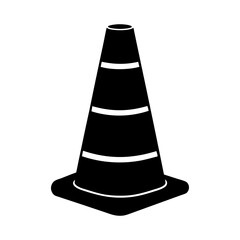 Barrier cone safety marker vector illustration