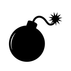 Bomb explosion symbol vector illustration