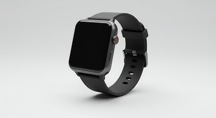 Modern Smartwatch Clean Product Shot on White Surface Generative AI