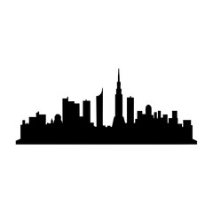 Cityscape urban skyline vector illustration