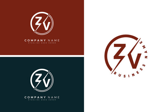 ZV Minimal Vector Logo - Simple Business Logo for Monogram Z and V