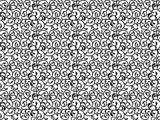 葉っぱのついたエレガントな唐草文様透過シームレス背景