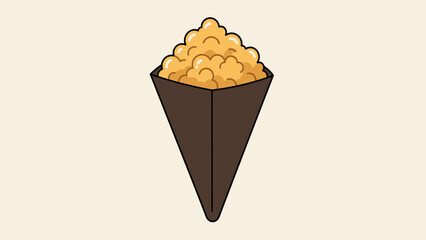 Crispy Fried Food in a Cone - Simple Illustration