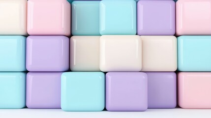 Colorful Pastel Blocks in Soft Shades for Background Design
